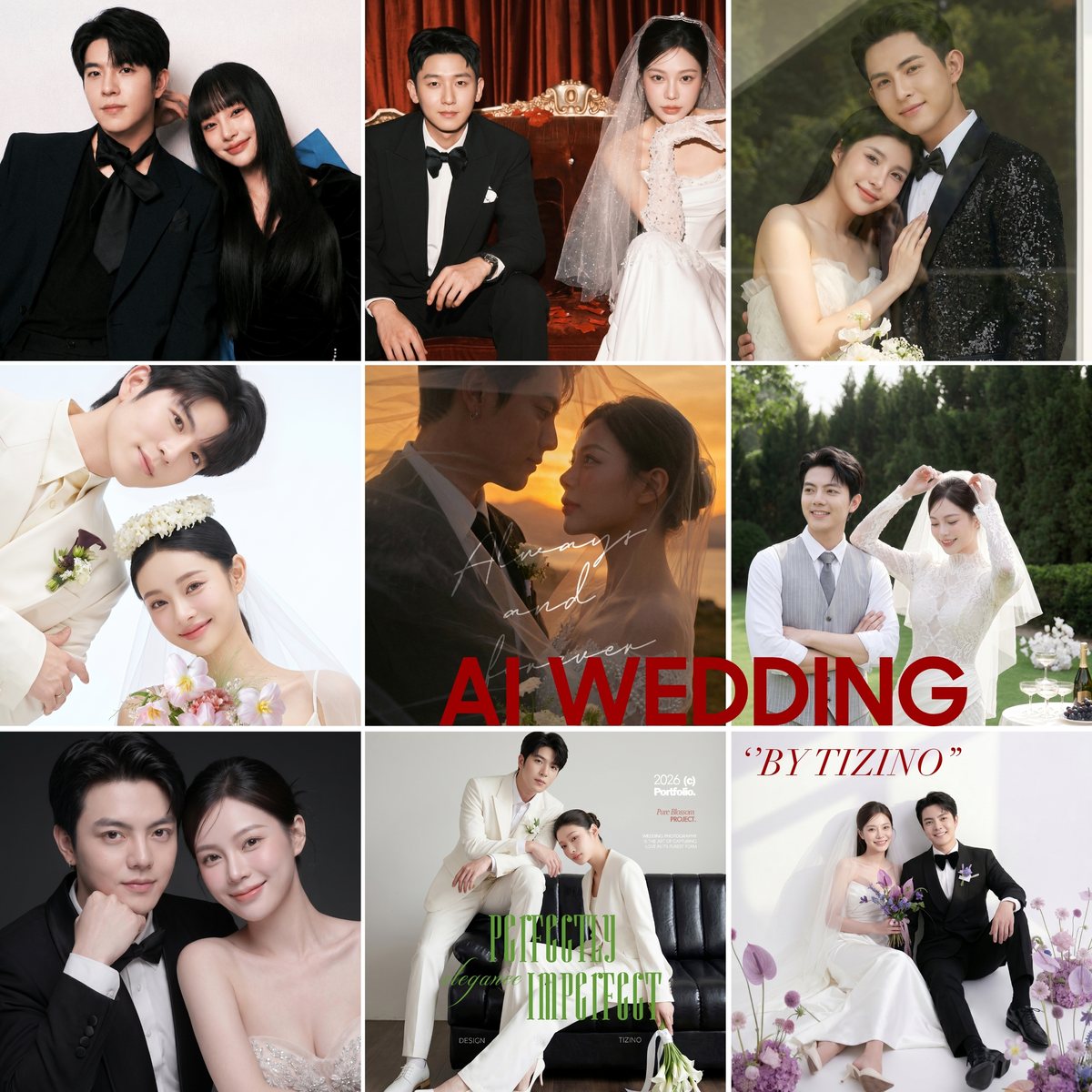 Moodboard concept ảnh cưới Tizino